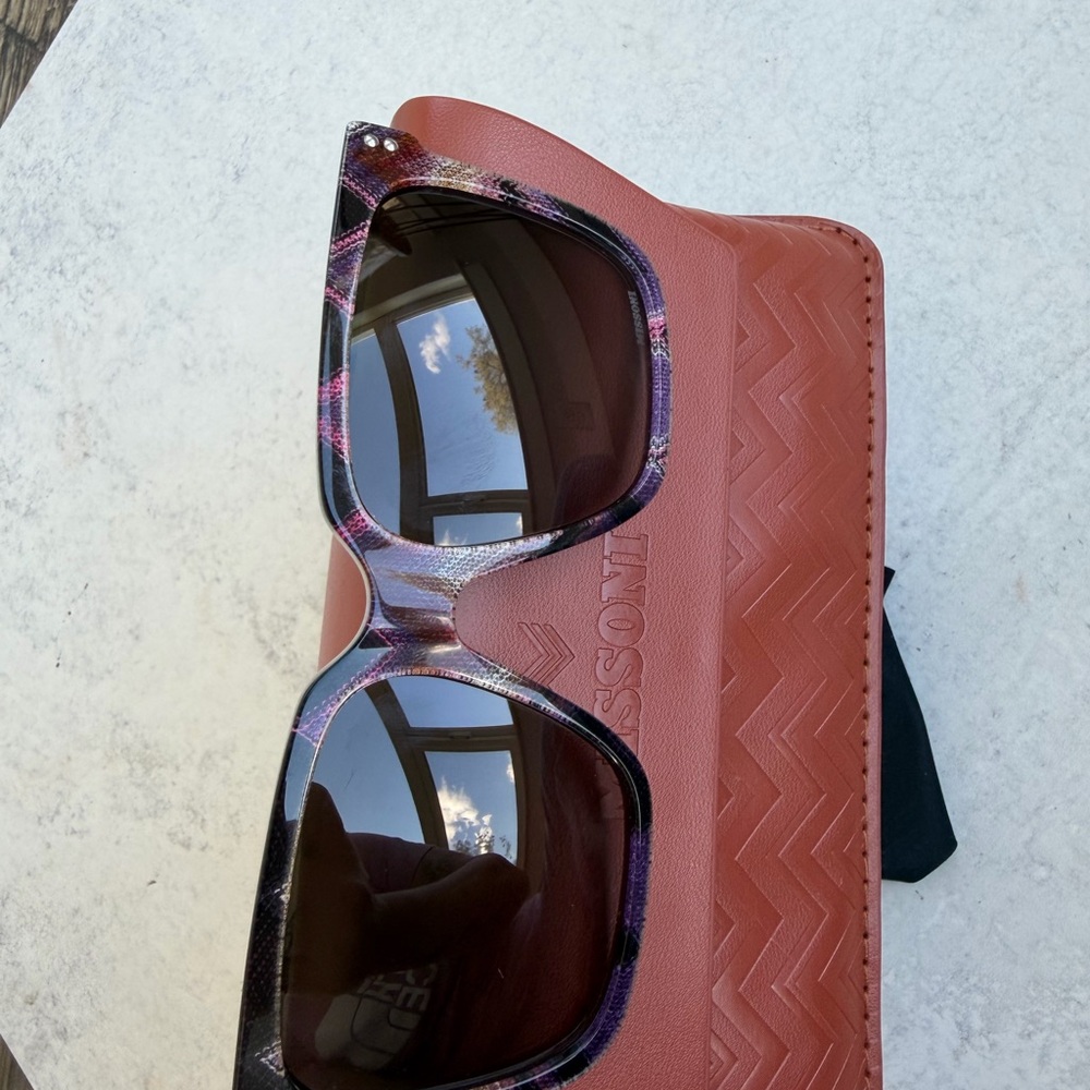 Missoni Purple Patterned Oversized Sunglasses NWT - image 2
